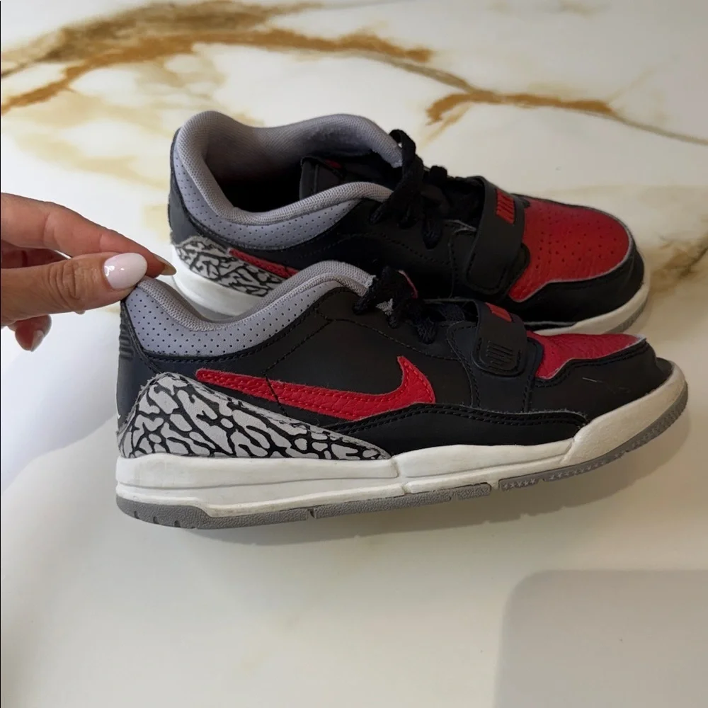 Nike Air Jordan Kids Black and Red Sneakers